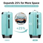 Luggage Sets 6 Piece With Duffel Bags  Hardside Expandable Suitcases Sky Blue