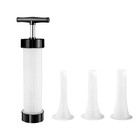 Manual Sausage Stuffer     Homemade Sausage Maker With 3 Funnels Meat Injector
