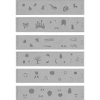 Airbrush Nail Art Design Stencil Strips Halloween Theme Ss14 -6 Pc Set