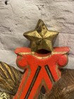 Vintage Anheuser Busch Beer Sign 3d Flying Eagle Budweiser Faux Wood