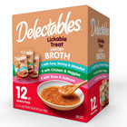 3 Pack Hartz Delectables Savory Broths Lickable Wet Cat Treats Variety Pack 12ct