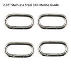 4 Pcs 1 4 Inch 2 36 heavy Duty Carabiner Clip Spring Snap Hooks Spring Clips
