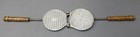 Pizzelle Vtg Manual Metal Waffle Iron Cookie Press Wood Handles 1r Flower Design