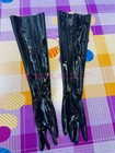 871 Latex Gummi Long Gloves With Long Zip Handmade Latex Long Gloves 0 4mm