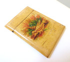 Antique Mauchline Ware Large Card Case Shell   Coral Image