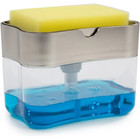 2-in-1 Dish Soap Dispenser W  Sponge Caddy Kitchen Liquid Soap Pump Dispenser