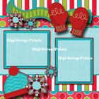 Bundle Up   Winter 2 Premade Scrapbook Pages Paper Layout Snow Digiscrap  a0123