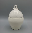 Vintage Tabu Dana Perfumes Jar Dusting Powder Puff Ceramic Floral Design Iris 