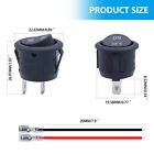 5pcs 12v Round Rocker Switch Ac 6a 250v 10a 125v Spst 2 Pin 2 Position On off T
