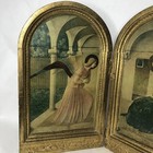 Vintage Photochrom Print Of  the Annunciation  By Fra Angelico Made In Italy