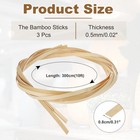 3 Roll Bamboo Strips For Weaving 0 31 x10ft Basket Weaving Supplies 0 5mm Thick