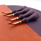 Quality Leather Craft Press Line Edge Creasers Tool Narra Ebony Wooden Handle