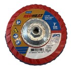 5 Norton Red Heat 7   x 5 8-11 Flap Disc Grinding Wheel 40 Grit Type 27 Quick Trim