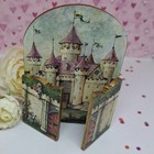 Wee Forest Folk Bkg-01 Castle Background  Miniature Fairy Tale Display Backdrop