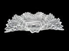 Vintage 6  Square Diamond Cut Crystal Candy Dish - Clear Glass