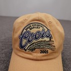 Vintage Coors Ouray Hat Cap Strap Back Mens One Size Beige Twill 2005 Beer