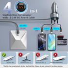 Starlink Mini Cable 10ft  4 In1 Starlink Mini Car Charger 12v Dc Power Cable 60