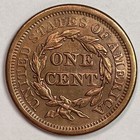 1856 Braided Hair Large Cent Almost Uncirculated Au Coin  20074