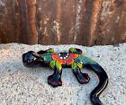 Handcrafted Clay Talavera Gecko Lizard Hand Painted Mexican Folk Art