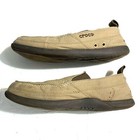 Crocs Men s Walu Shoes Size 8 Canvas Tan Brown Slip On Sneaker Loafer Comfort 