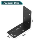 20pcs Corner Braces 4 x4 x2  Black L Brackets For Wood heavy Duty 2mm Steel B   