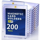    200 Pack Magnetic Trading Sports Card Holder 35pt One-touch Hard Uv Protection
