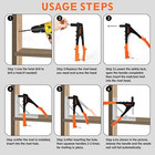 Heavy Hand Riveter Rivet Gun Professional Pop Rivet Gun Kit With 200pcs Rivets