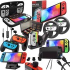 Nintendo Switch Accessory Bundle Kit - Case  Screen Protector  Joy-con Grips   W