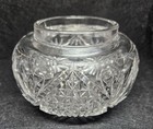 Antique Victorian Eapg Glass Crystal Dresser Powder Vanity Puff Jar Box No Lid