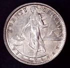 1945-d United States  Philippines 20 Cents Centavos Silver Coin - World War 2