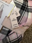 Victoria s Secret Flannel Plaid Pajama Set Pink black white Button Collared L