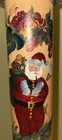 Antique Bobbin Thread Spool Santa Claus Folk Art Painting Christmas Decor