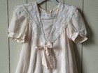 Vintage Gunne Sax Toddler Girls Dress Pink White Lace 3t Bib Collar Easter