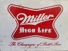 Vintage Miller High Life Cronstroms Beer Ice Chest Metal Aluminum Cooler Mpls Mn