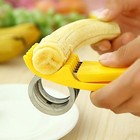 Banana Slicer Fruit Knife Kitchen Gadget Bar Tools Veggie Cutter Stainless Steel