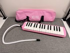 Pink 32-key Melodica Keyboard Wind Instrument  Plastic Body  Bag   Blow Pipe
