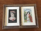 Wonderful Old Framed Grouping Of 4 Trade Cards   Wrights Indian syrup Of Figs 
