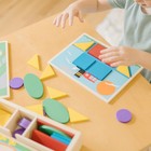 Melissa   Doug Beginner Wooden Pattern Blocks Educational Toy  5 Doubl Game