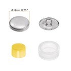 Harfington 40 Sets Self Cover Button Kit 19mm Aluminum 19mm  Silver