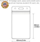 6pcs Extra Thick Id Card Name Badge Holder Heavy Duty Waterproof Clear Plastic