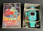 Ichiko Japan Vintage Wind-up Sparky Robot 5 5    Tall Mib Nos Very Rare Last One 