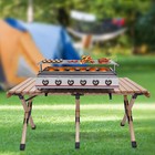 6 Burner Gas Bbq Grill Stainless Steel Barbecue Grill Tabletop Outdoor Cooking
