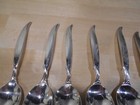 6 Rogers 1956 Flair Pattern Place Or Oval Soup Spoons Is Silverplate 6849