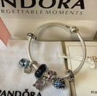 Pandora 925 Silver  Sea Turtle Dangle Bracelet  Charms 7 1 Inch New