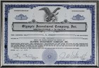 James  jimmy  Stewart - Stock Certificate Signed
