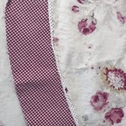 Vintage Waverly Norfolk Rose Oblong 72  Cotton Tablecloth Red Gingham