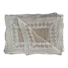 Set Of 10 Vintage Handmade Filet Lace Placemats White Crochet Net Linen 12x18
