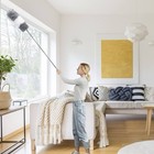 Microfiber Duster For Cleaning Fan  High Ceiling  Blinds  Gray  Silver 