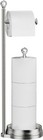 Toilet Paper Holder For Bathroom  Heavy Weighted Metal Free Standing Toilet P   