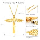 Cross Angel Wing Cremation Jewelry For Ashes Urn Necklace Memorial Urn For Human